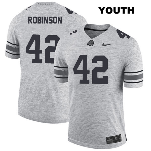Ohio State Buckeyes Youth Bradley Robinson #42 Gray Authentic Nike College NCAA Stitched Football Jersey IN19K32JF